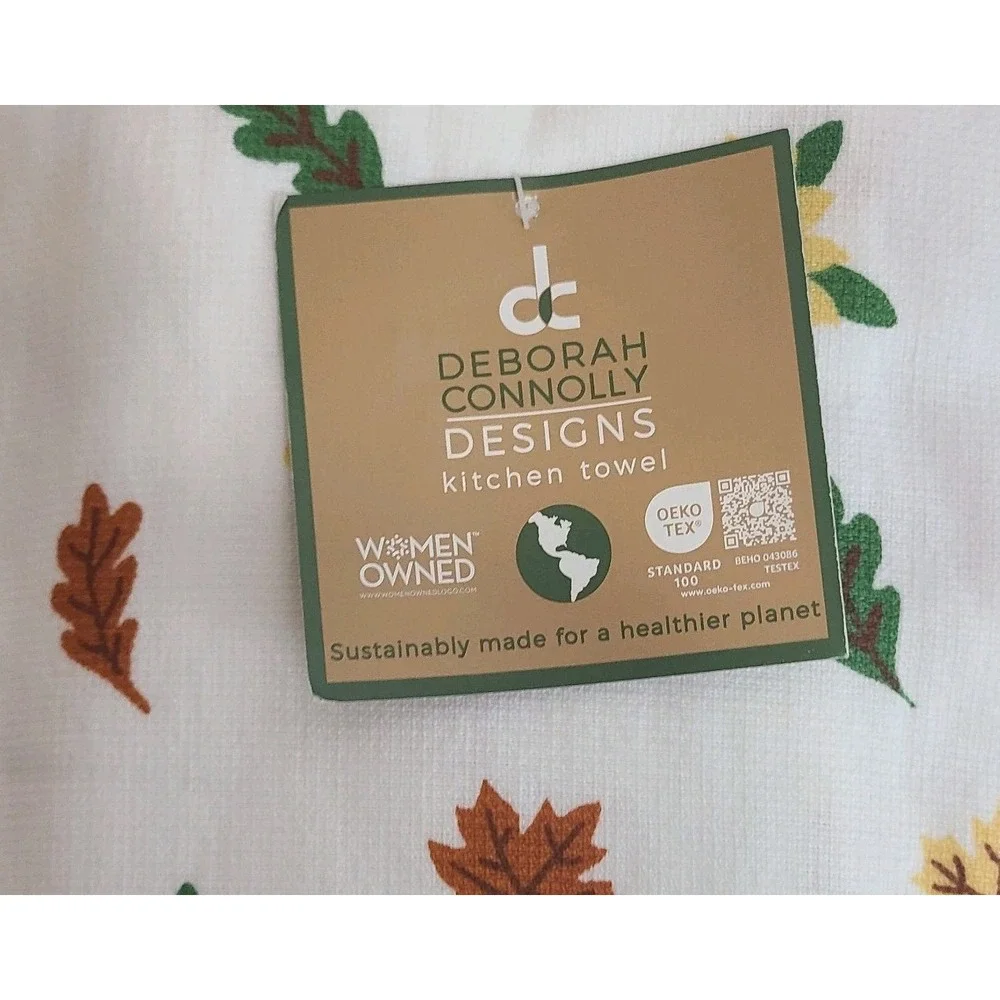 NWT Deborah Connolly Set/3 Kitchen Towels  Thanksgiving Blessed To Be Nonnina